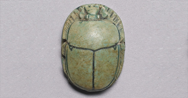 Ancient Egyptian scarab amulets symbolized dung beetles