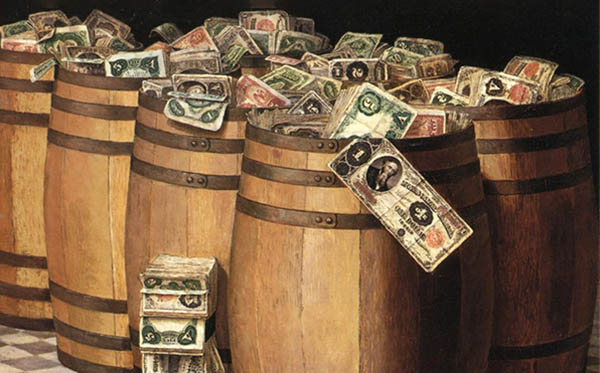 barrels of money