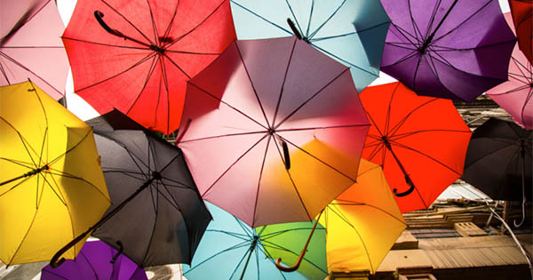 umbrellas in lots of different colors