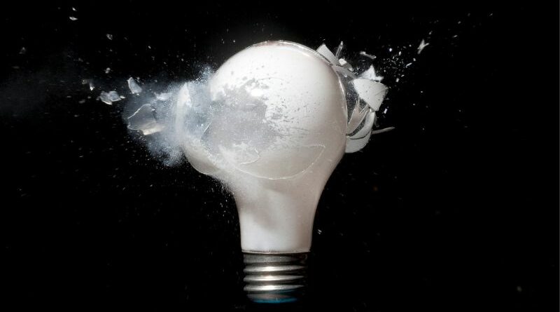 light bulb exploding spiritual meaning